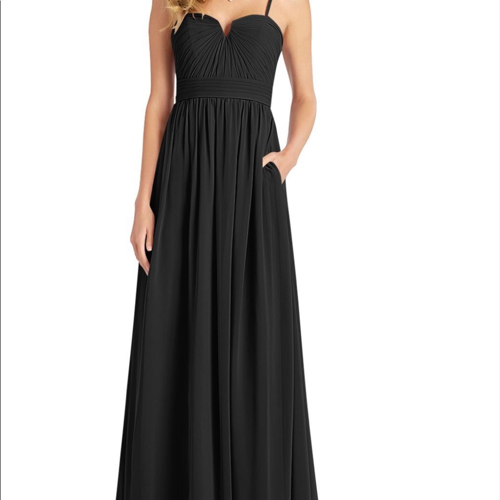 Azazie black bridesmaid dress, new with tags size 16